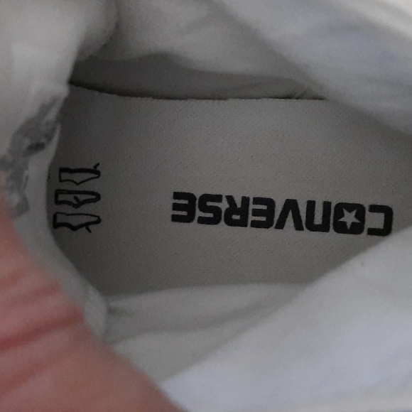 Converse Chuck Taylor All Star Grey & Glitter Fabric High Top Sneakers Size 6.5 - Picture 13 of 15